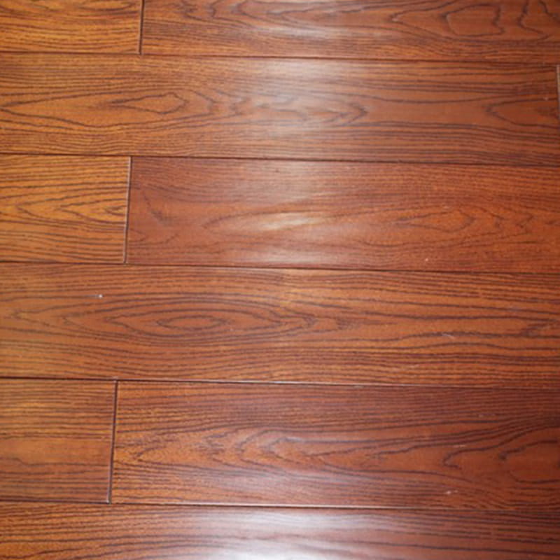 Lantai Kayu Pepejal Berkilat Tinggi Vintaj Coklat Gelap Oak