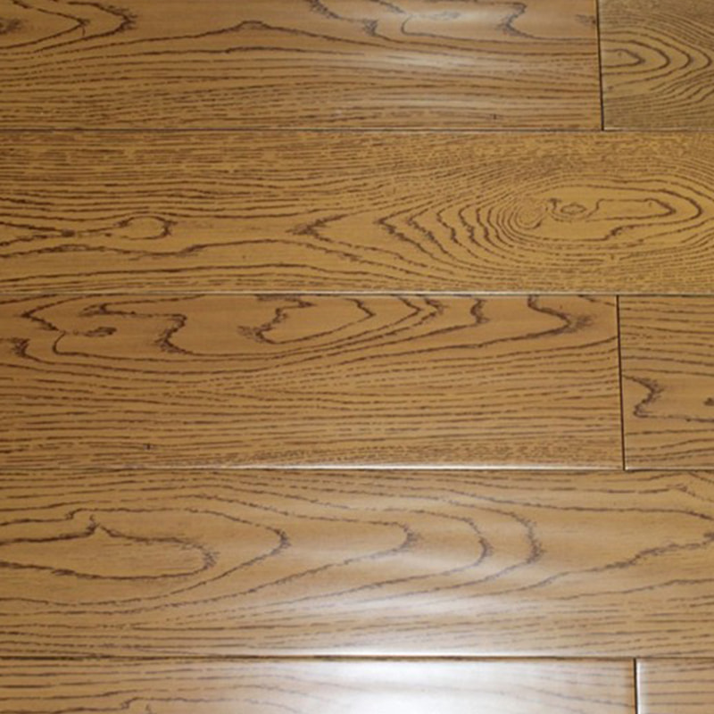 Lantai Kayu Pepejal Matte Asli Oak Coklat Muda
