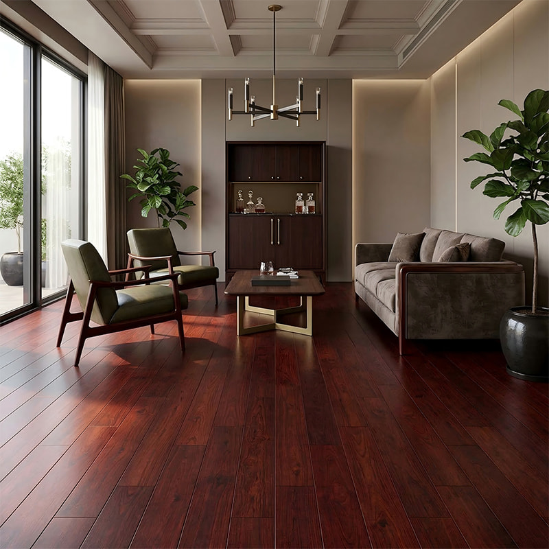 Belalang Gaya Acacia Asap, Lantai Kayu Pesona Tangan, Rustic Charm