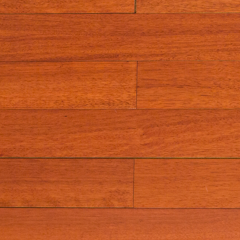 Lantai Kayu Pepejal Matte Teak Coklat Muda