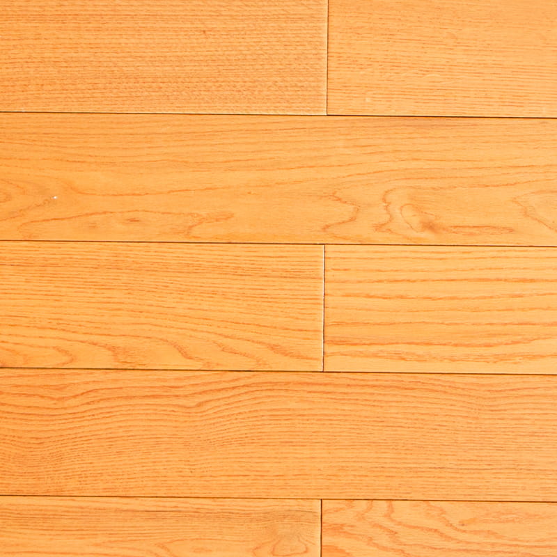 Lantai Kayu Pepejal American Red Oak Natural Brown Wide Plank