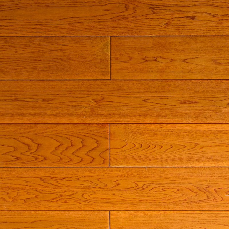 Lantai Kayu Pepejal Berkilat Tinggi Oak Light Beige