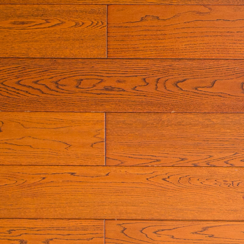 Lantai Kayu Pepejal Vintaj Oak Coklat Gelap