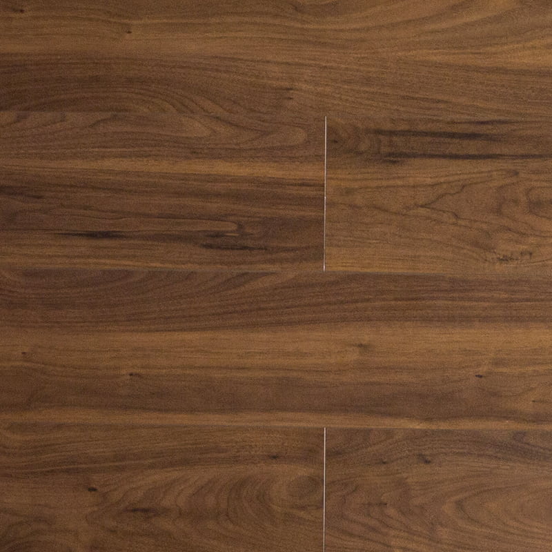 Berbilang Lapisan Dark Brown Walnut Mountain Butir Brushed Click Lock Lantai Kayu Kejuruteraan