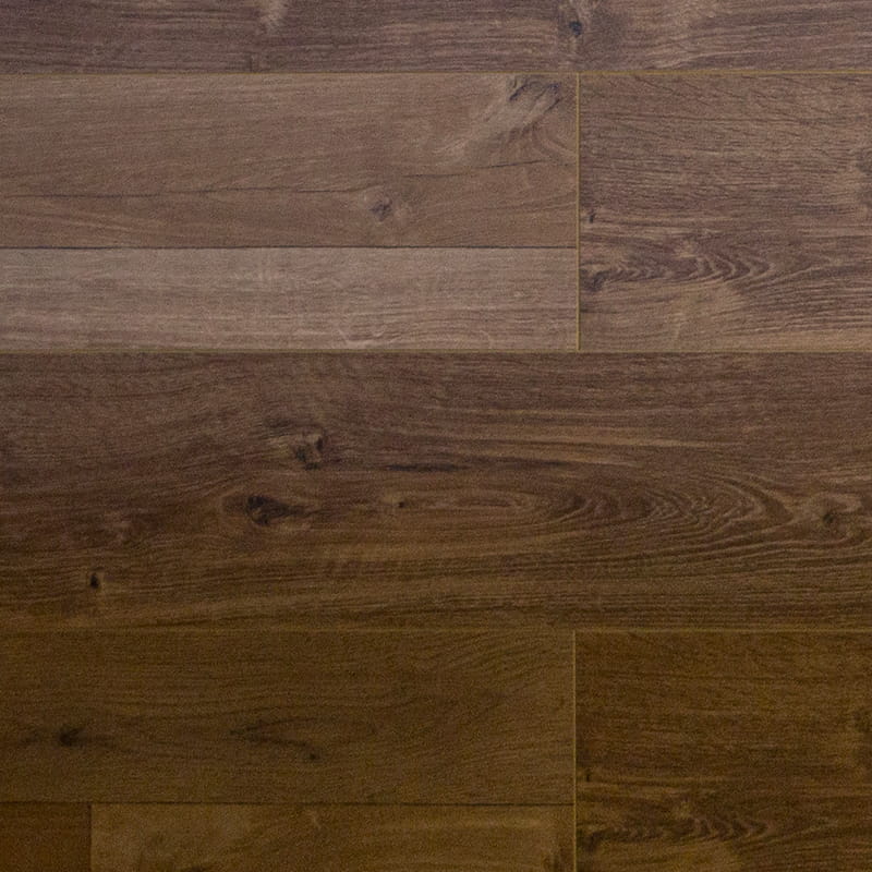Lantai Klik Permukaan Licin Warna Walnut Laminat Premium 12mm