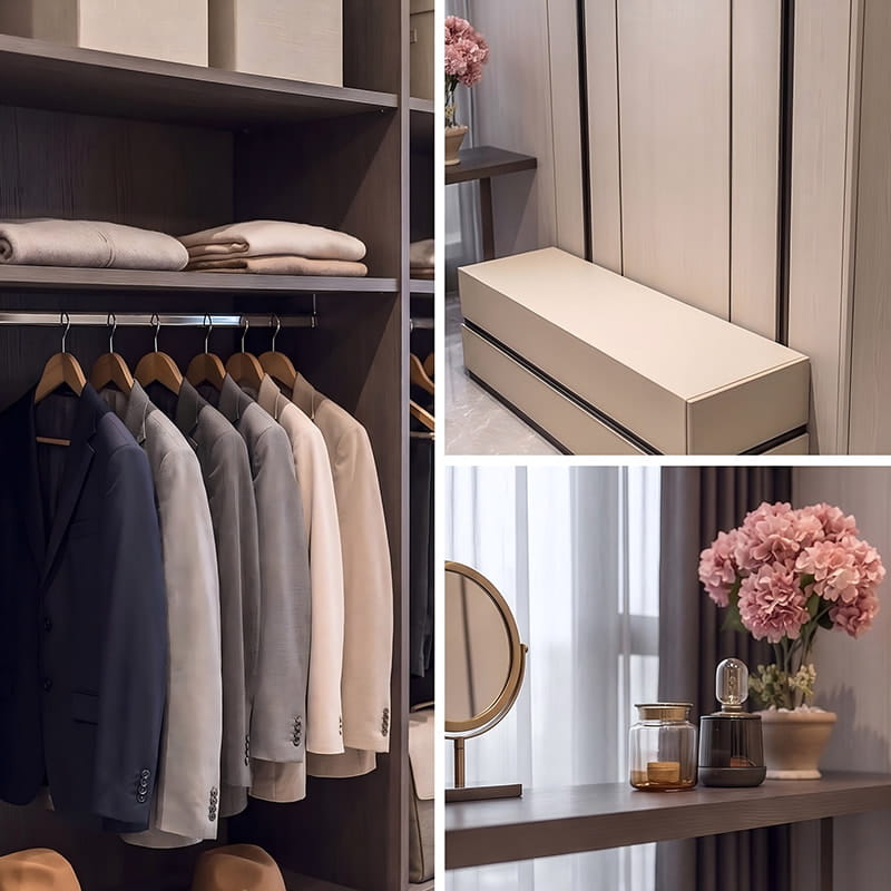 Sistem Walk-In Closet Berkonsep Terbuka Romano Panoramic