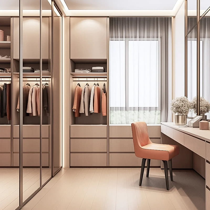 Almari Masuk Bercahaya Touch-Matte Minimalis Versailles